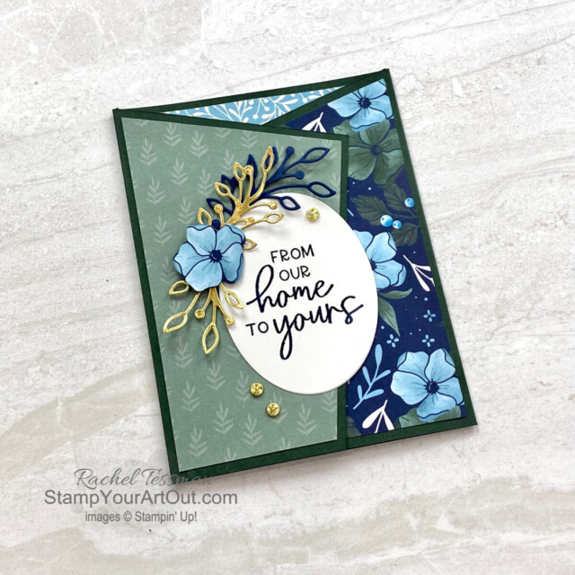 Learn how to make an Angled Gate Fold card with the new Fitting Florets Collection (available 11/1/22-1/4/23): Framed Florets Stamp Set, Framed & Festive Stamp Set, Framed Florets Dies, Fitting Florets Designer Paper, and Gold Adhesive-Backed Swirls. You’ll be able to access measurements, a how-to video with tips and tricks, other close-up photos, and links to all the products I used. - Stampin’ Up!® - Stamp Your Art Out! www.stampyourartout.com