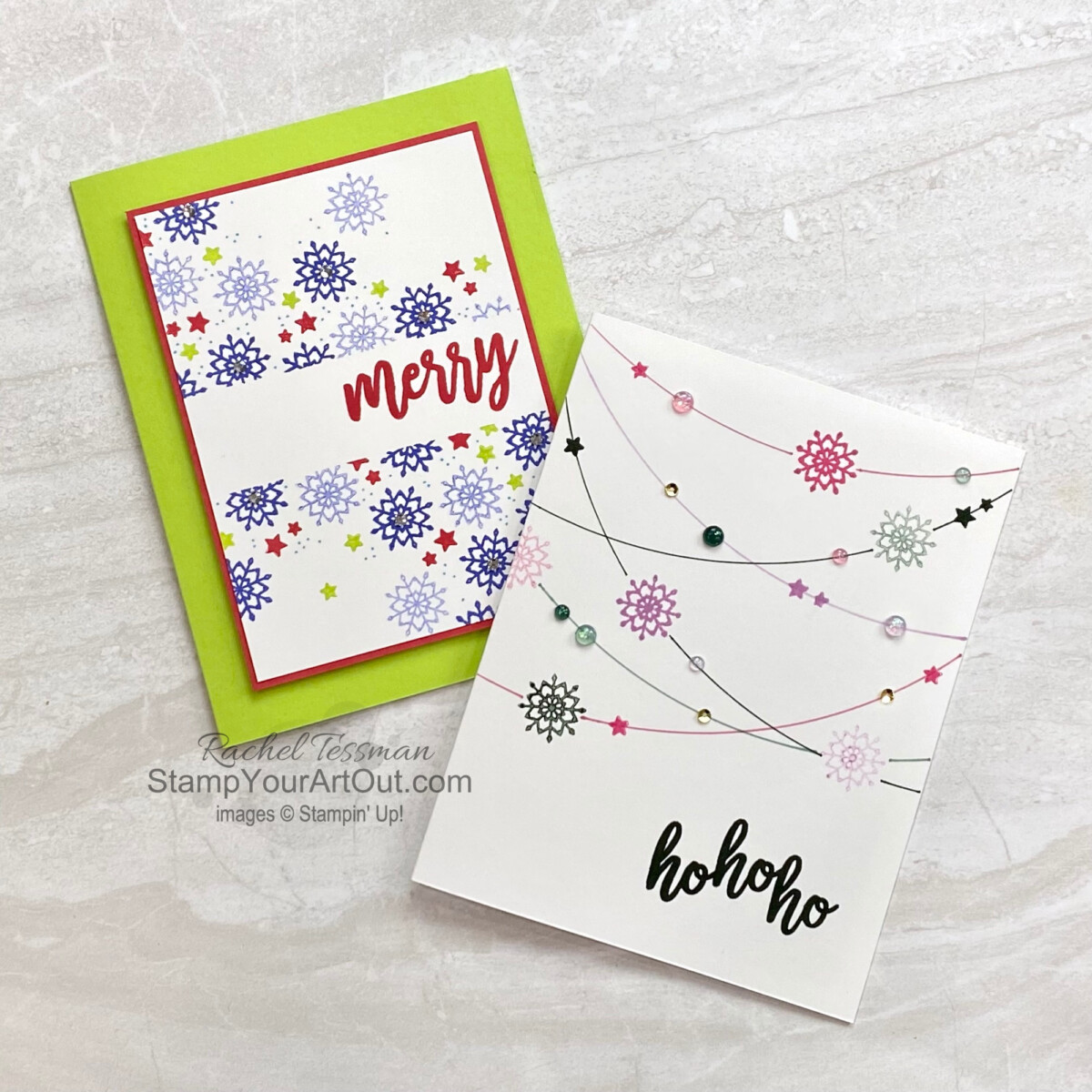 Once you use up the consumables in the October 2022 Ho Ho Ho Paper Pumpkin Kit from Stampin’ Up!, you still have those stamps (and ink) left!. Visit my 11/4/22 blog post to see a couple cards that I made featuring the stamps, some ink & cardstock, and an embellishment. You’ll find more photos, measurements, a supply list, and directions. PLUS you can see several other alternate project ideas created with this kit by fellow Stampin’ Up! demonstrators in our blog hop: “A Paper Pumpkin Thing”! - Stampin’ Up!® - Stamp Your Art Out! www.stampyourartout.com