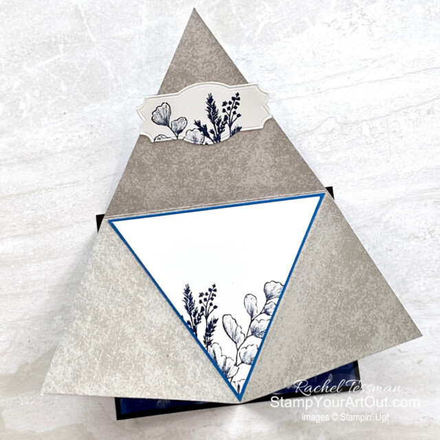Learn how to make a Triangular Cross Fold Card. Visit my 11/2/22 blog post to see the ones I created with the beautiful Sun Prints Suite products: Nature’s Prints stamp set, Natural Prints dies, and Sun Prints designer paper. You’ll be able to access measurements, a how-to video with tips and tricks, other close-up photos, and links to all the products I used. - Stampin’ Up!® - Stamp Your Art Out! www.stampyourartout.com