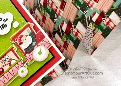 Santa Express Wrapped Accordion Fold Card