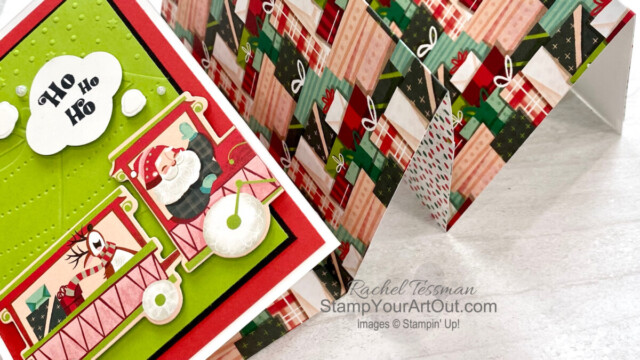 Visit my 11/30/22 post to see how to make a Wrapped Accordion Fold Card with products from the Santa Express Suite: Santa’s Delivery Stamp Set, Santa’s Trains Dies, Charming Landscapes Embossing Folders, and the amazing Santa Express Designer Paper. You’ll be able to access directions, tips and measurements in my how-to video, see other photos, and access links to the products I used. - Stampin’ Up!® - Stamp Your Art Out! www.stampyourartout.com