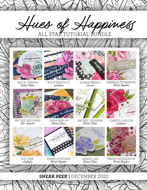 Here are the Hues of Happiness Suite All Star Tutorial Bundle Peeks. Place an order in the month of December 2022 and get this bundle of 12 fabulous paper crafting project tutorials for free! Or purchase it for just $15. - Stampin’ Up!® - Stamp Your Art Out! www.stampyourartout.com