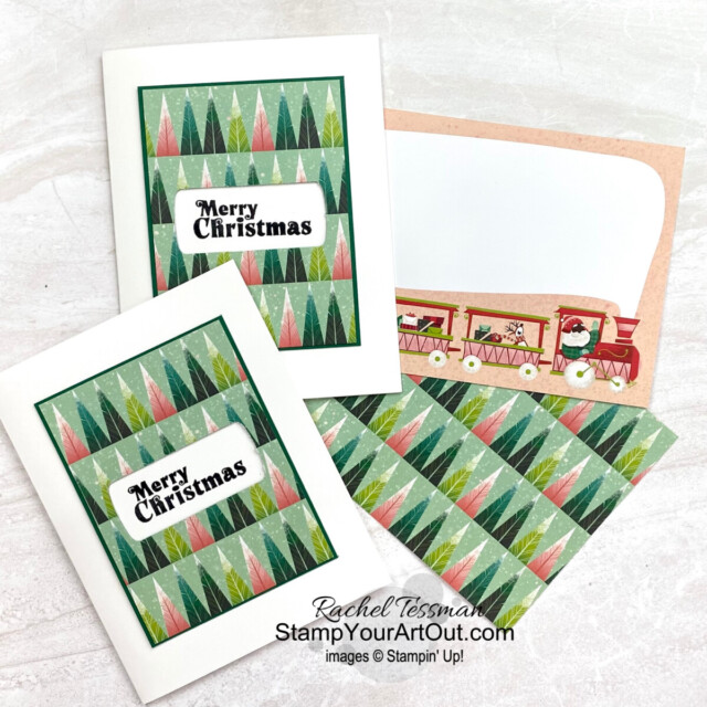 Create 66 quick Christmas with the Santa Express Memories & More Card Pack a bit of extra cardstock. Access more photos, measurements, tips, and a supply list too so you can make these yourself. - Stampin’ Up!® - Stamp Your Art Out! www.stampyourartout.com